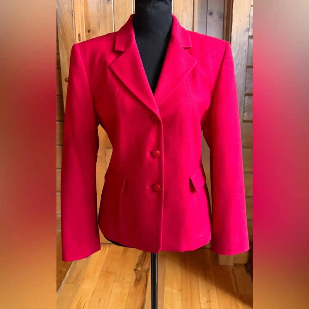 Pendleton Red Wool Blazer Fully Lined with Pockets (10P)